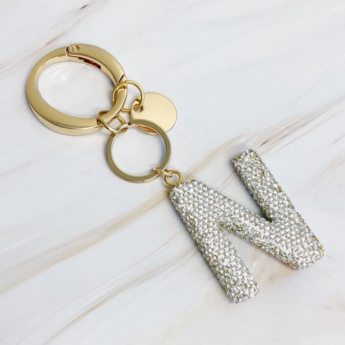 It Girl Glam Initial Key Chain - Crystal Clear | Keychains