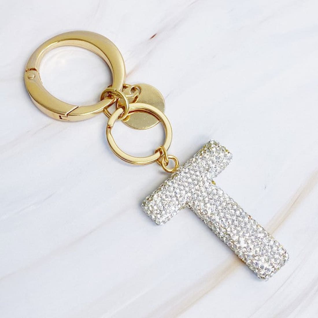 It Girl Glam Initial Key Chain - Crystal Clear | Keychains