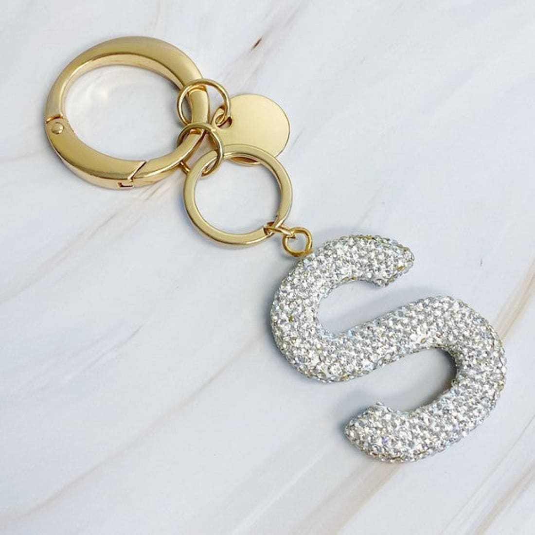 It Girl Glam Initial Key Chain - Crystal Clear | Keychains