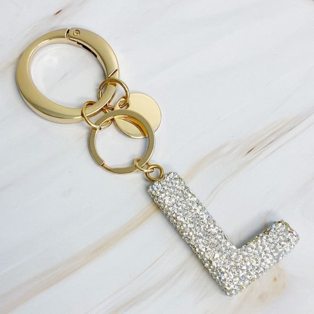 It Girl Glam Initial Key Chain - Crystal Clear | Keychains