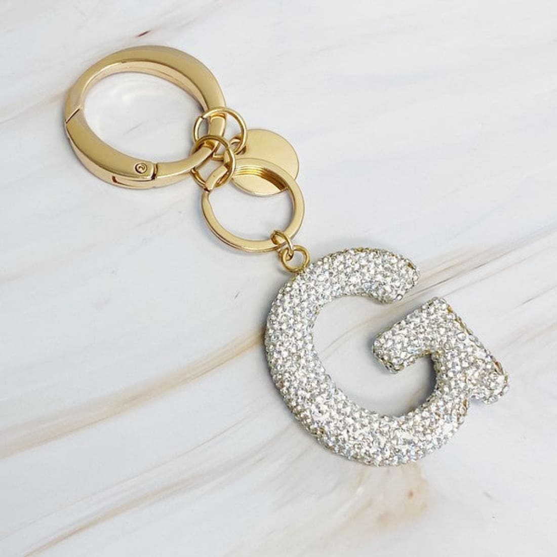 It Girl Glam Initial Key Chain - Crystal Clear | Keychains