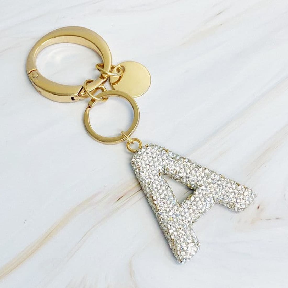 It Girl Glam Initial Key Chain - Crystal Clear | Keychains