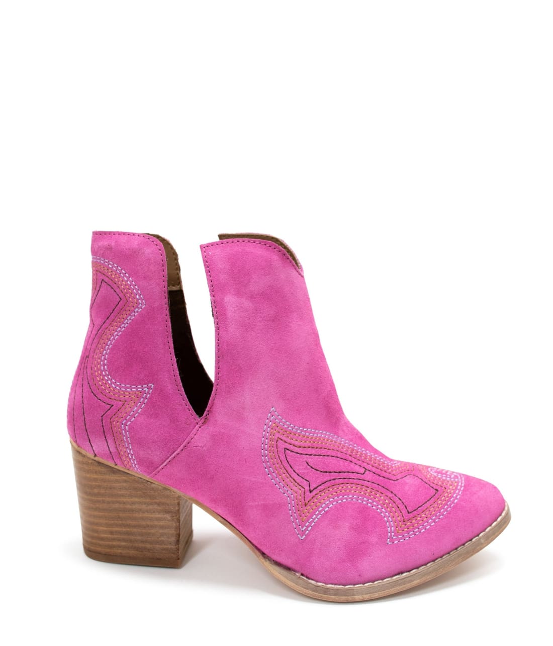 Genuine Suede Journee Ankle Boots in Magenta | boots