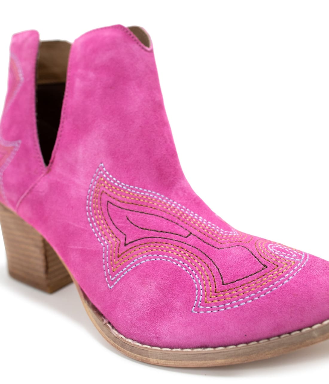 Genuine Suede Journee Ankle Boots in Magenta | boots