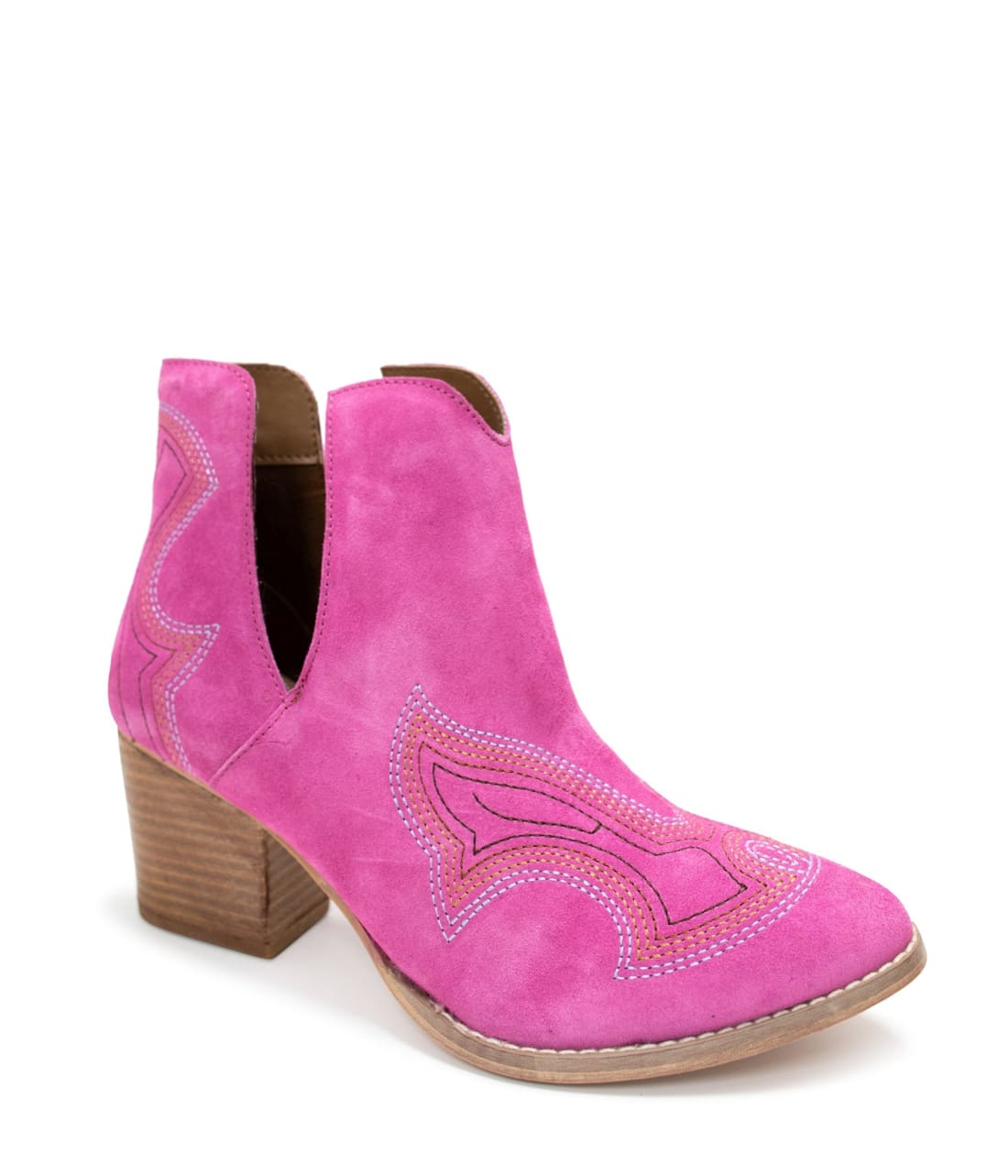 Genuine Suede Journee Ankle Boots in Magenta | boots