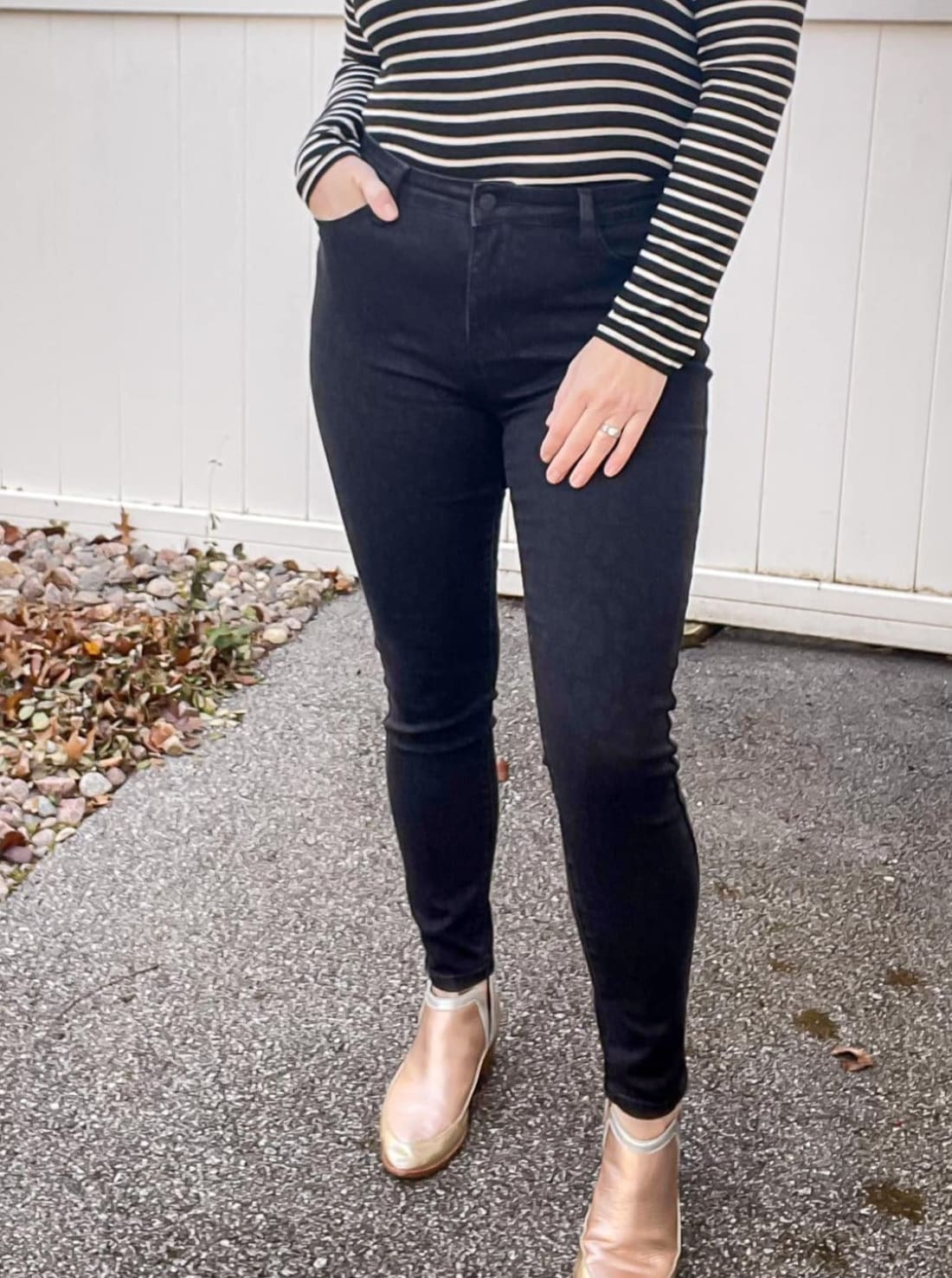 Judy Blue Black Cheetah Print Skinny Jeans with Pockets - Sample Sale