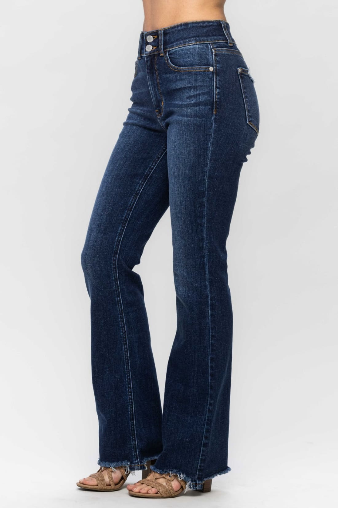 Judy Blue Full Size Frayed Hem Bootcut Jeans | Women’s Jeans