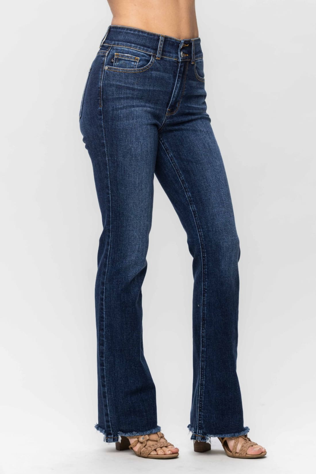 Judy Blue Full Size Frayed Hem Bootcut Jeans | Women’s Jeans