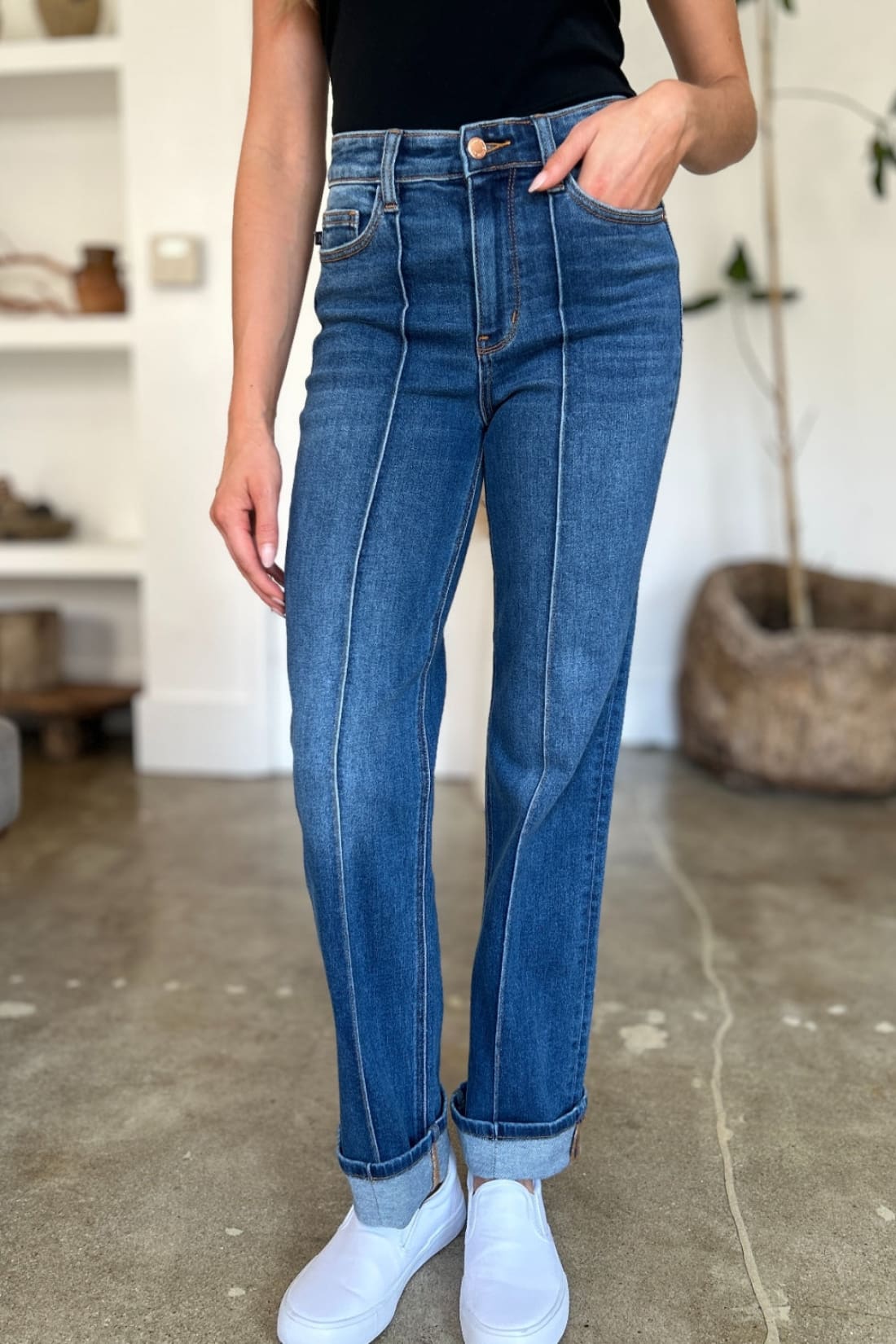 Judy Blue High Waist Front Seam Straight Jeans | Women’s Jeans