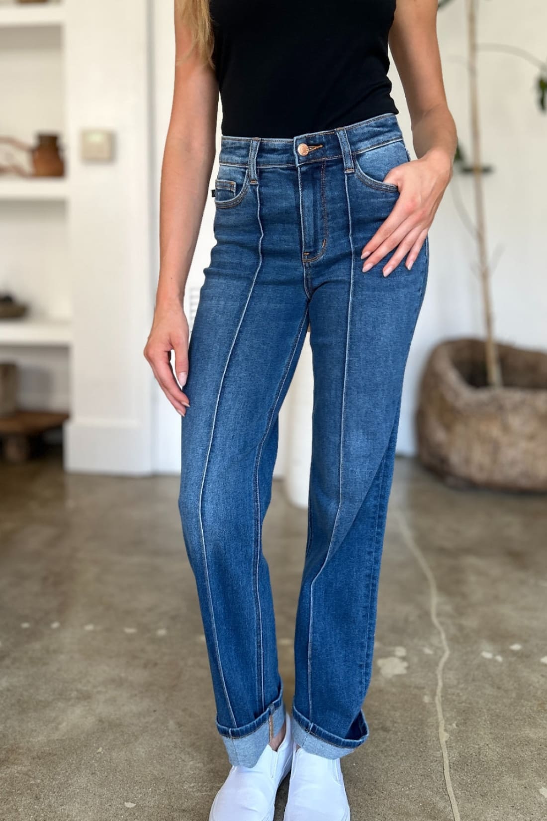 Judy Blue High Waist Front Seam Straight Jeans | Women’s Jeans