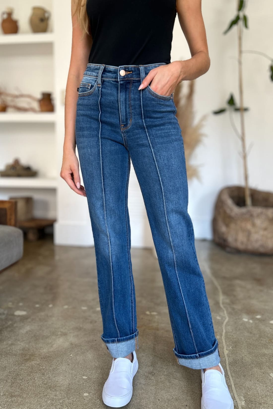 Judy Blue High Waist Front Seam Straight Jeans | Women’s Jeans