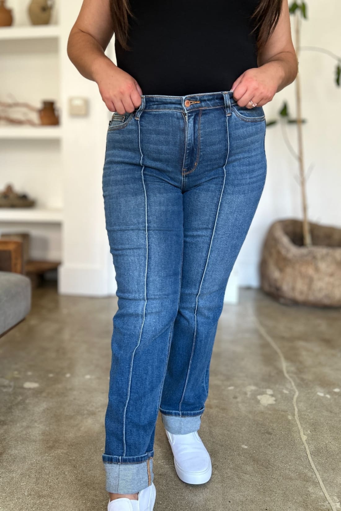 Judy Blue High Waist Front Seam Straight Jeans | Women’s Jeans