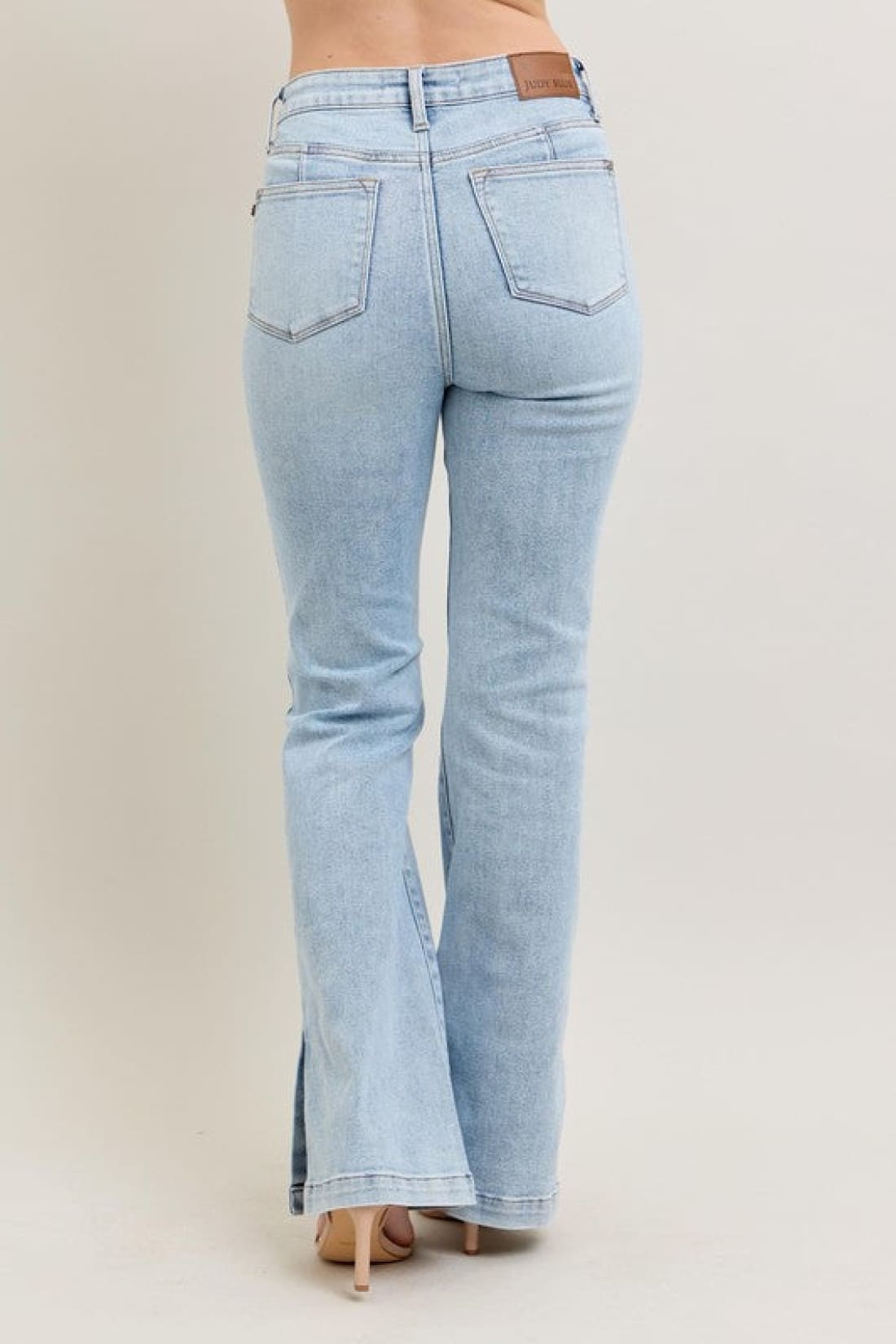Judy Blue Full Size Tummy Control Vintage Wash Side Slit Slim Boot Jeans Plus Size