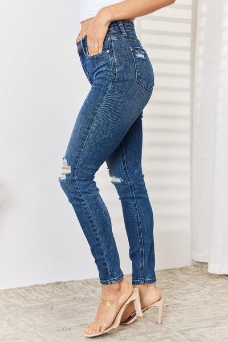 Judy Blue High Waist Distressed Slim Jeans | Women’s Jeans