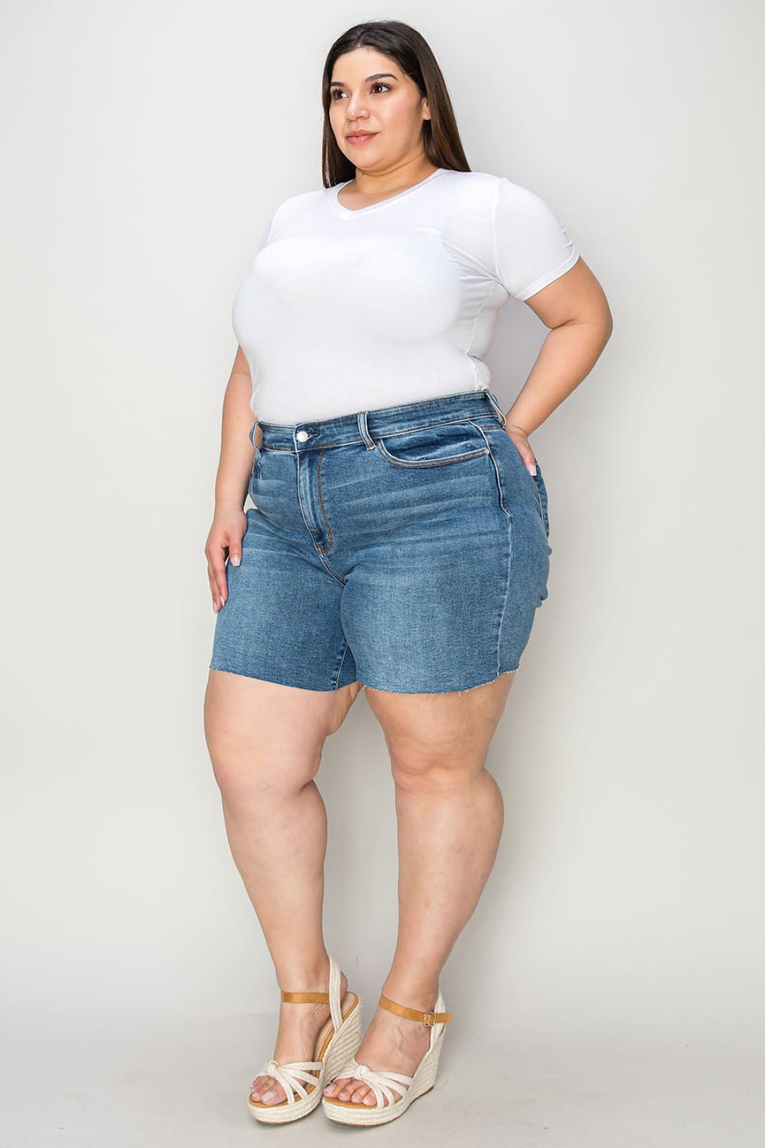 Judy Blue High Waist Slim Denim Shorts | Jean Shorts