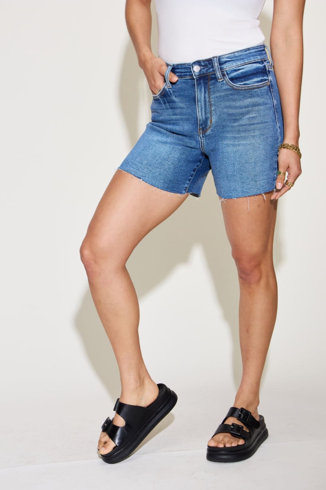 Judy Blue High Waist Slim Denim Shorts | Jean Shorts