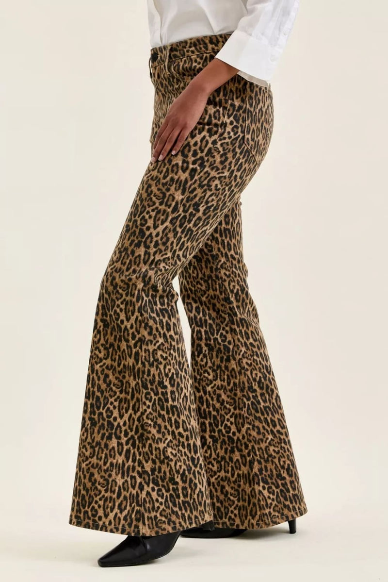 Judy Blue Mr Jaqueline Flare Print Leopard Jeans