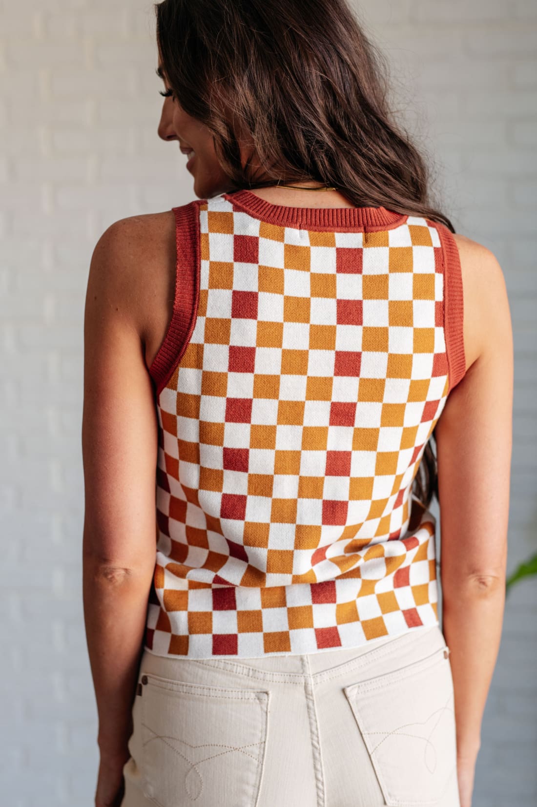 Keeping Score Checkered Tank | Tops