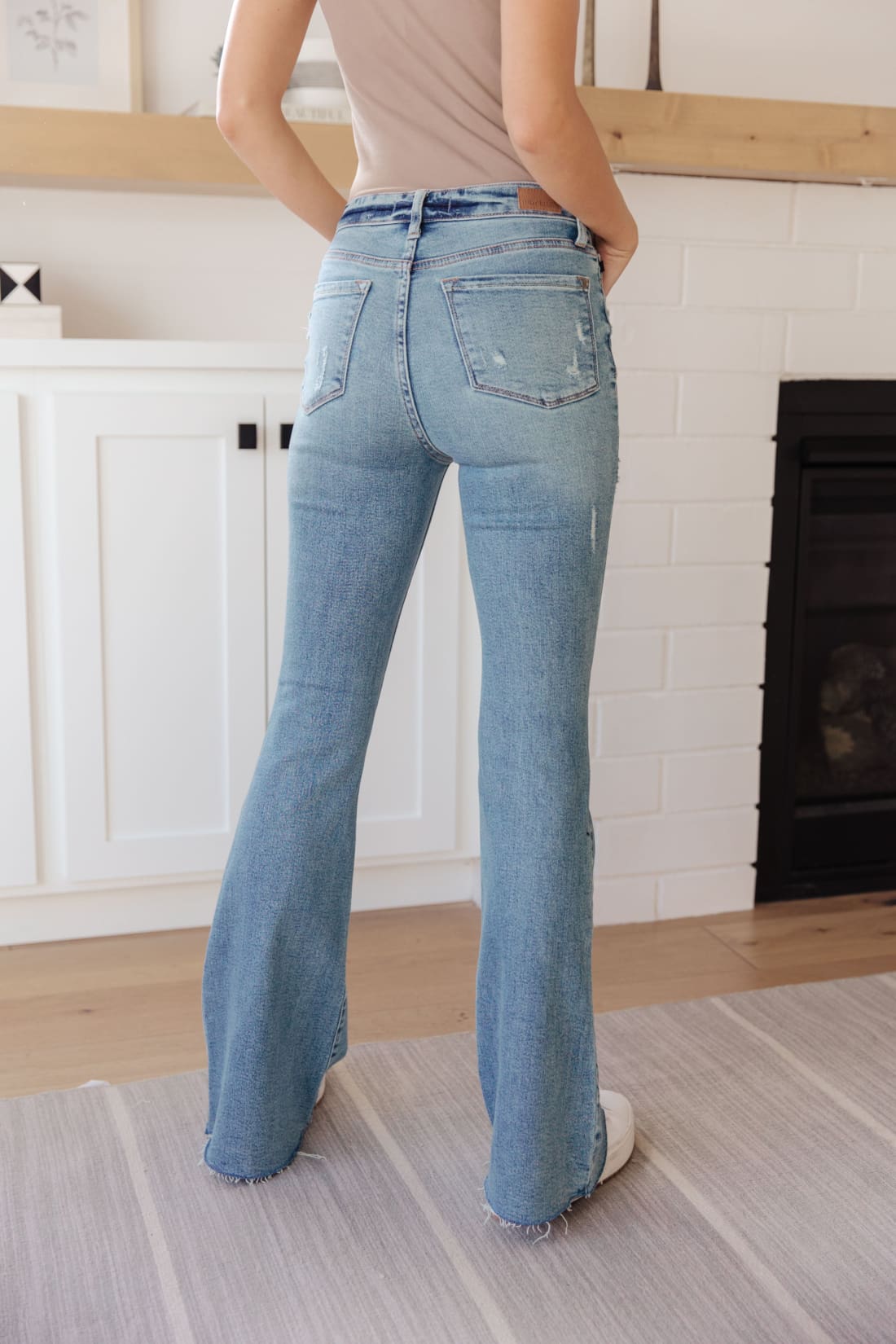 Kiana High Rise Heavy Destroy Flare | Womens jeans