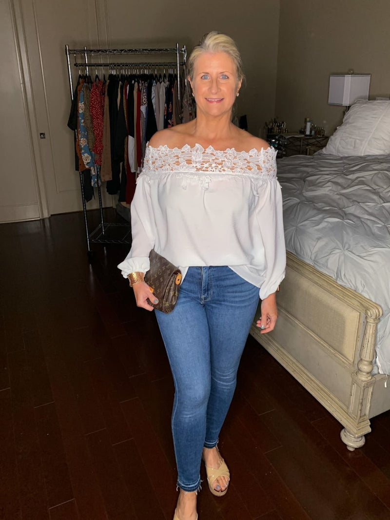 Lace Off Shoulder Top