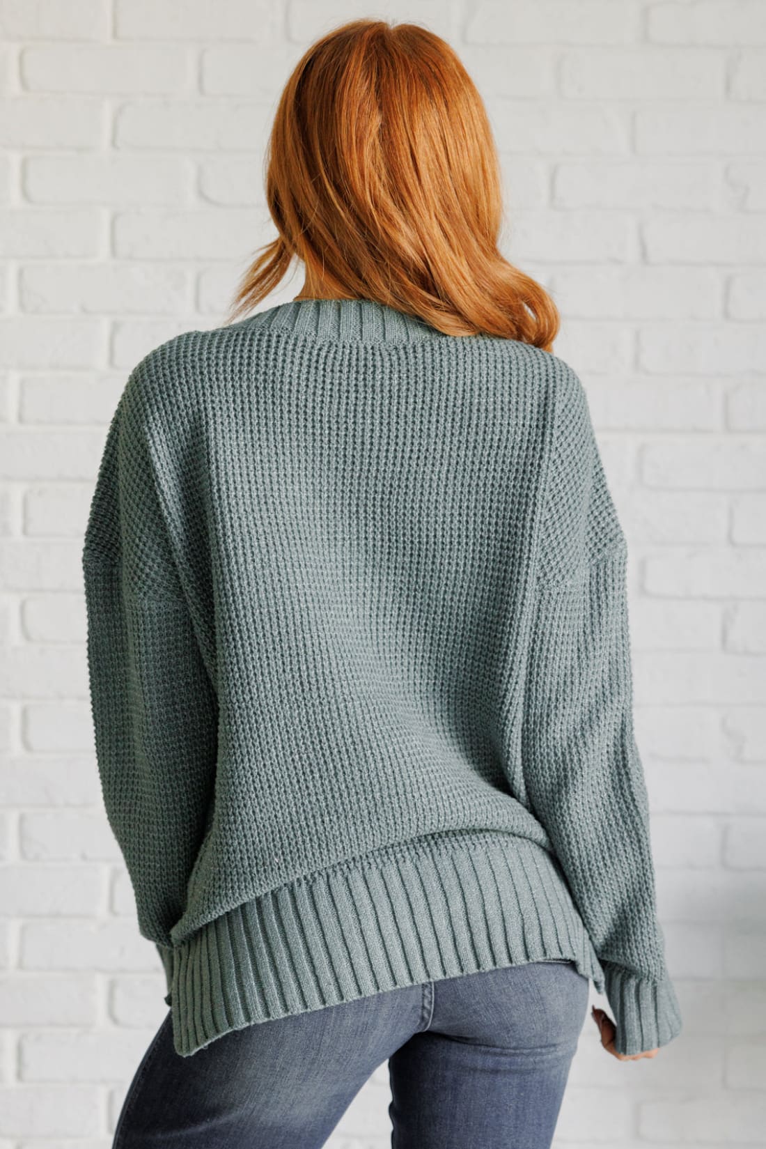 Lakeside View Drop Shoulder Sweater in Sage | Sweaters & Cardigans