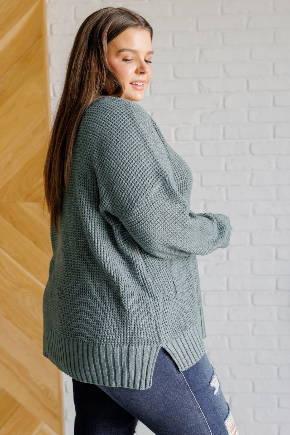 Lakeside View Drop Shoulder Sweater in Sage | Sweaters & Cardigans