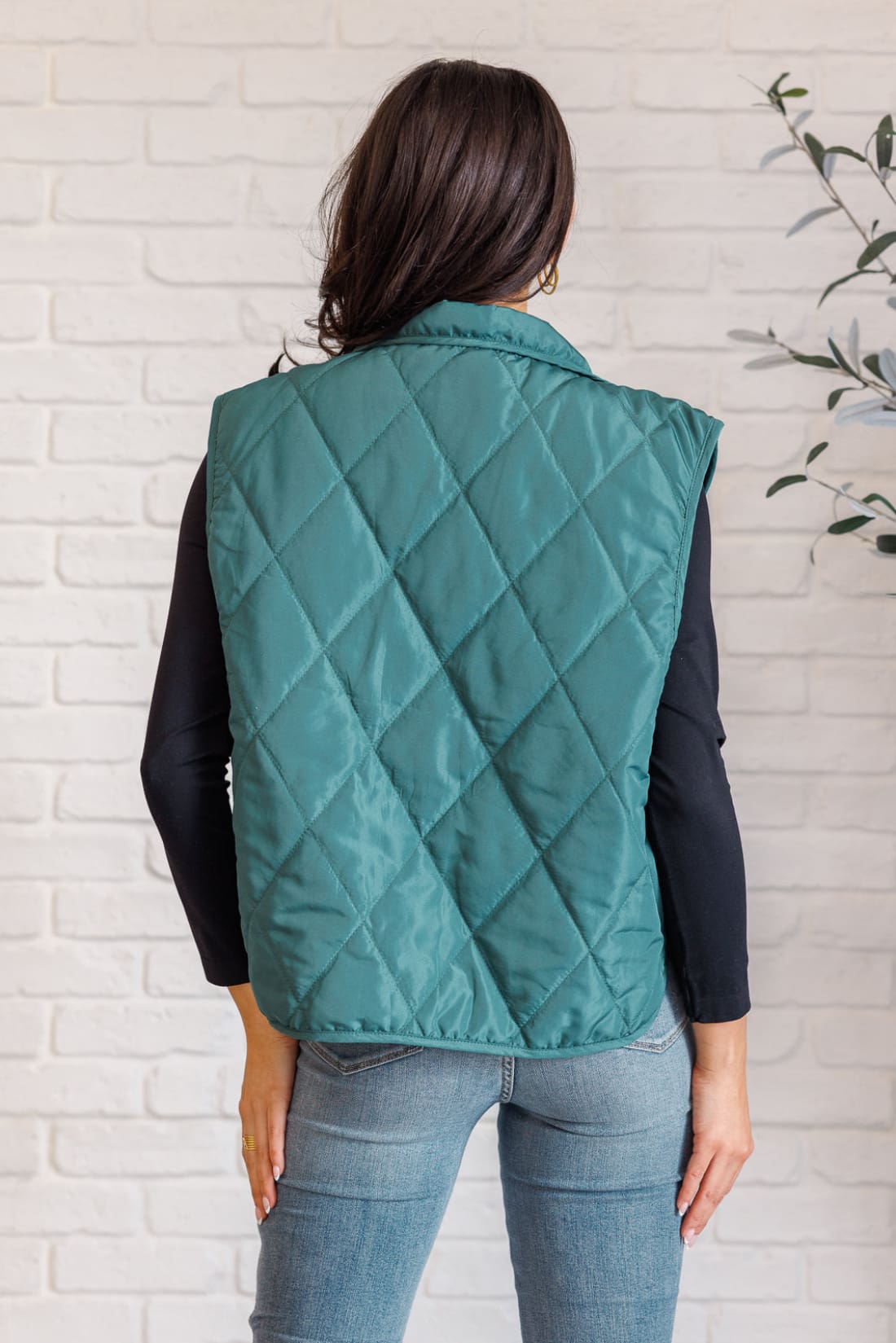 Layering Queen Quilted Puffer Vest in Hunter Green | Layers