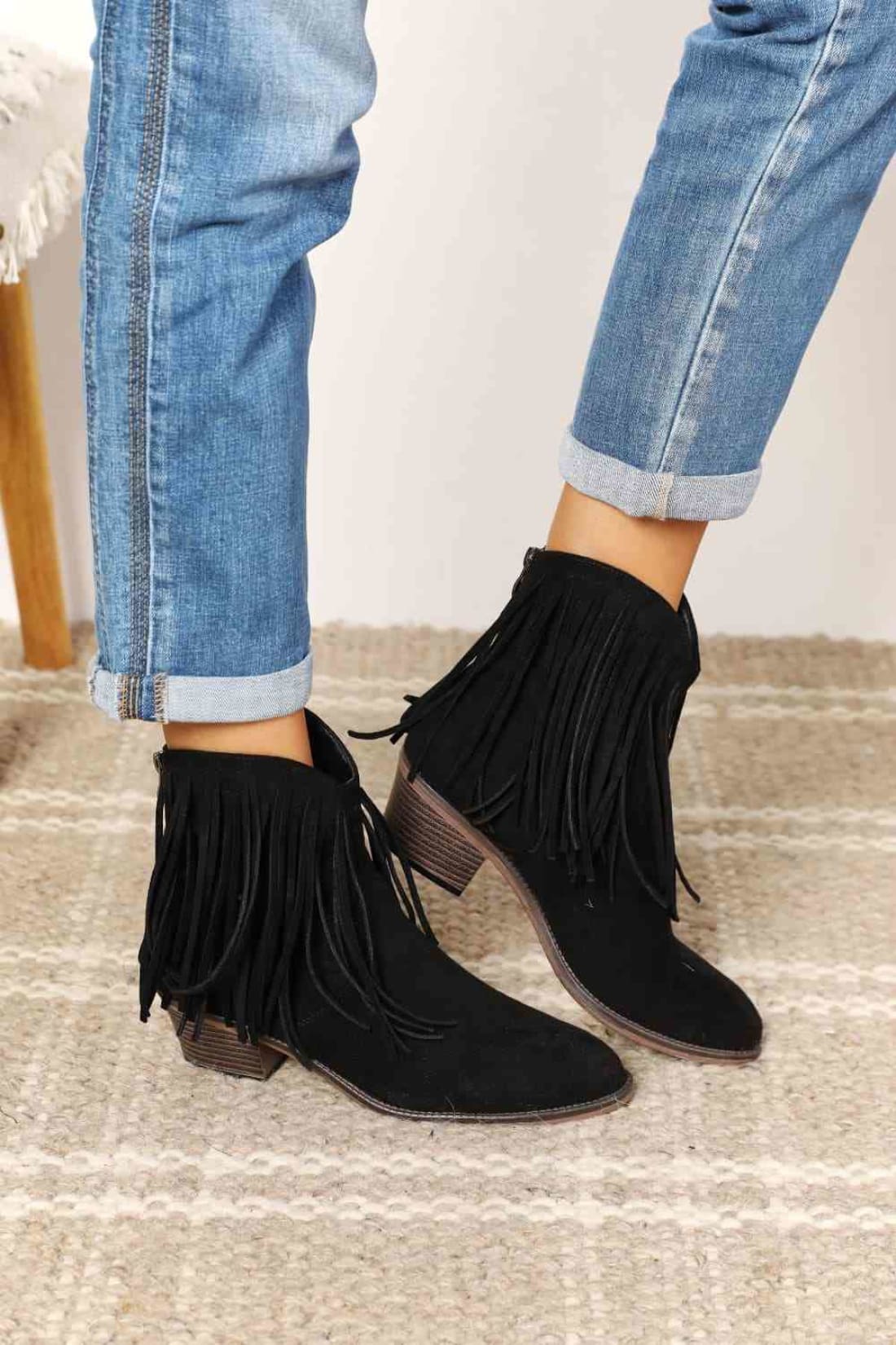 Legend Women’s Fringe Cowboy Western Ankle Boots