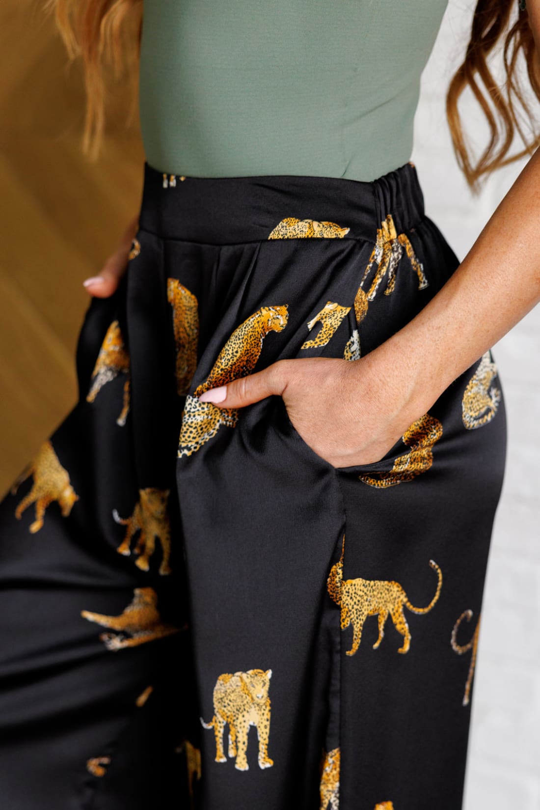 Legendary in Leopard Satin Wide Leg Pants | Pants