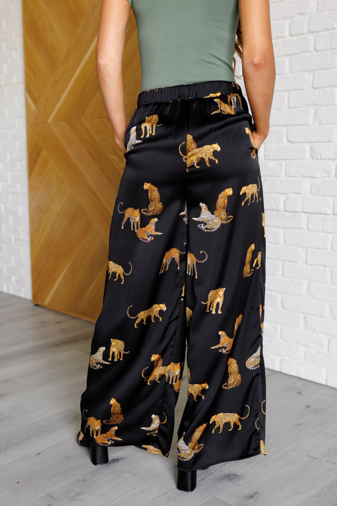 Legendary in Leopard Satin Wide Leg Pants | Pants