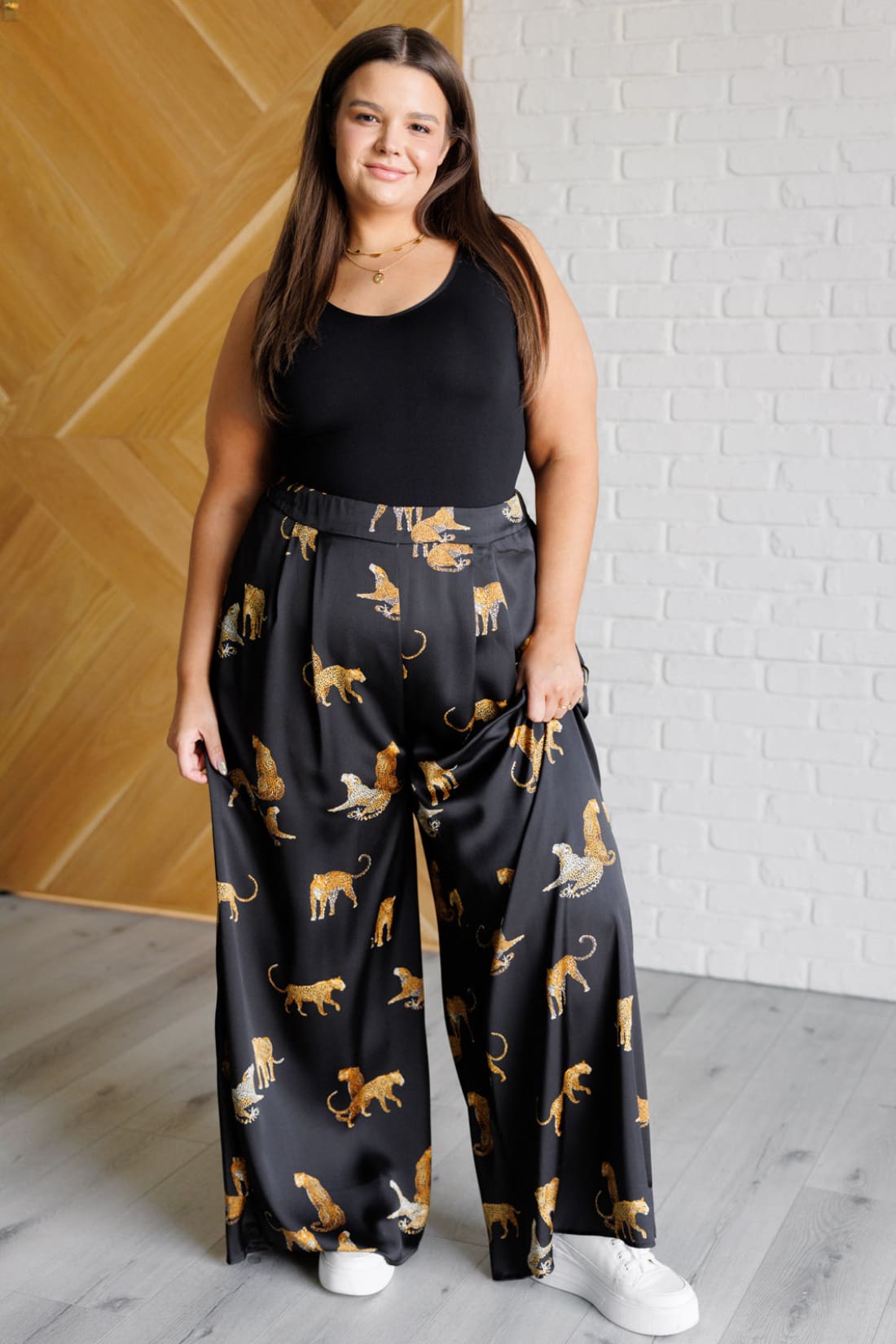 Legendary in Leopard Satin Wide Leg Pants | Pants