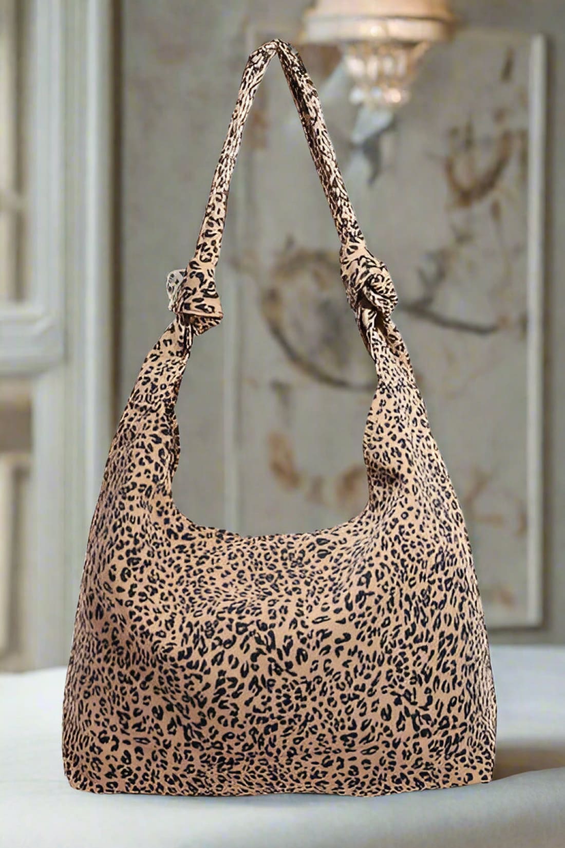 Leopard Print Hobo Bag