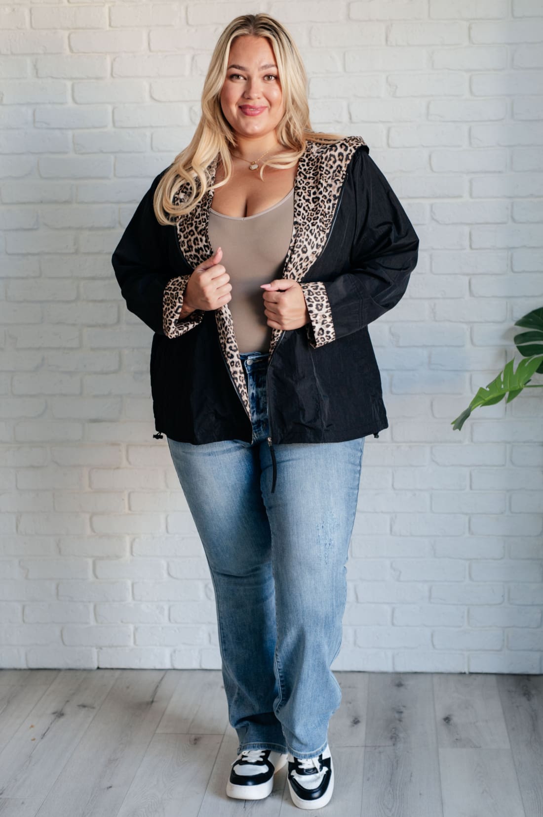 Let’s Get Wild Hooded Leopard Print Windbreaker Jacket | Jackets & Coats