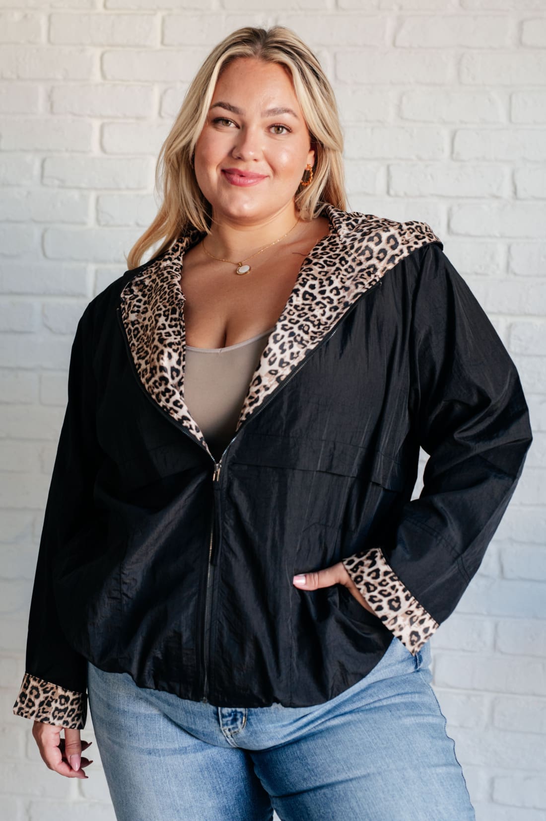 Let’s Get Wild Hooded Leopard Print Windbreaker Jacket | Jackets & Coats