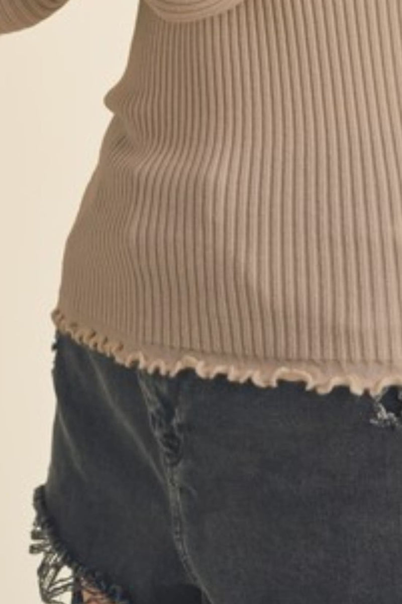Lettuce Hem Knit Top