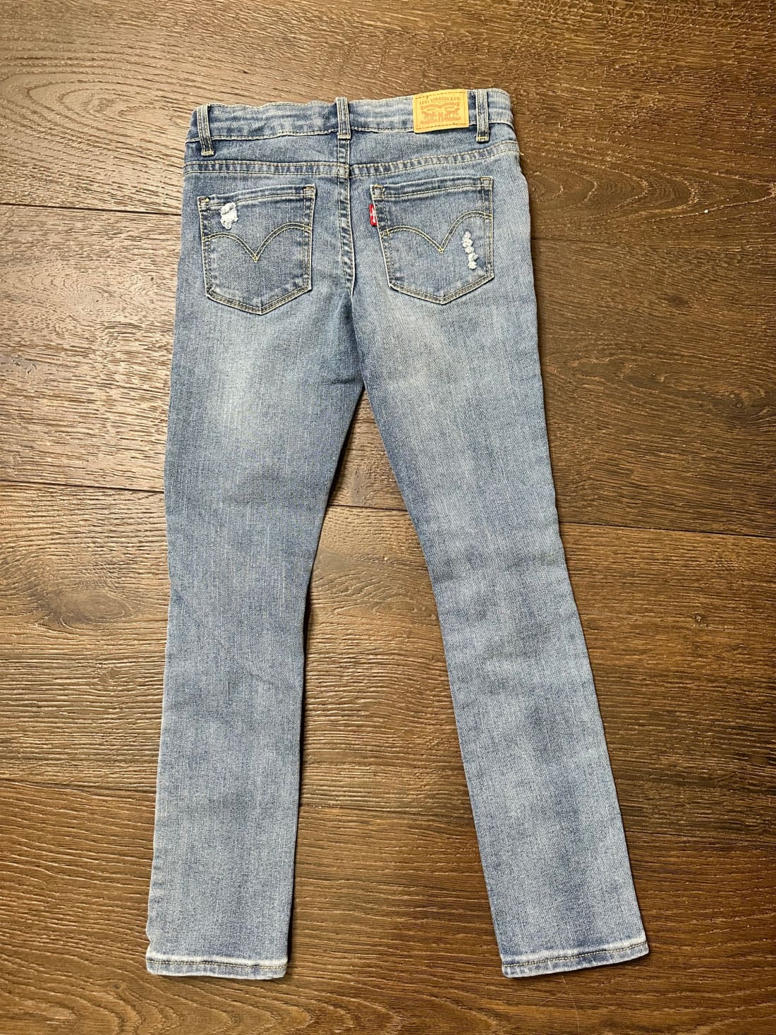 Levi’s Girls’ 711 Skinny Fit Distressed Jeans Vintage Waters Size 7 - NWOT