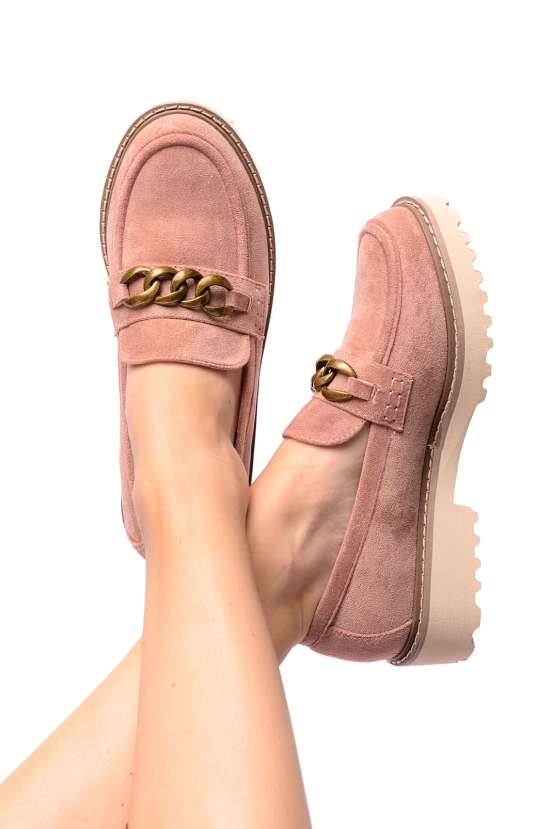 Literally Loafers in Blush Faux Suede | Womens