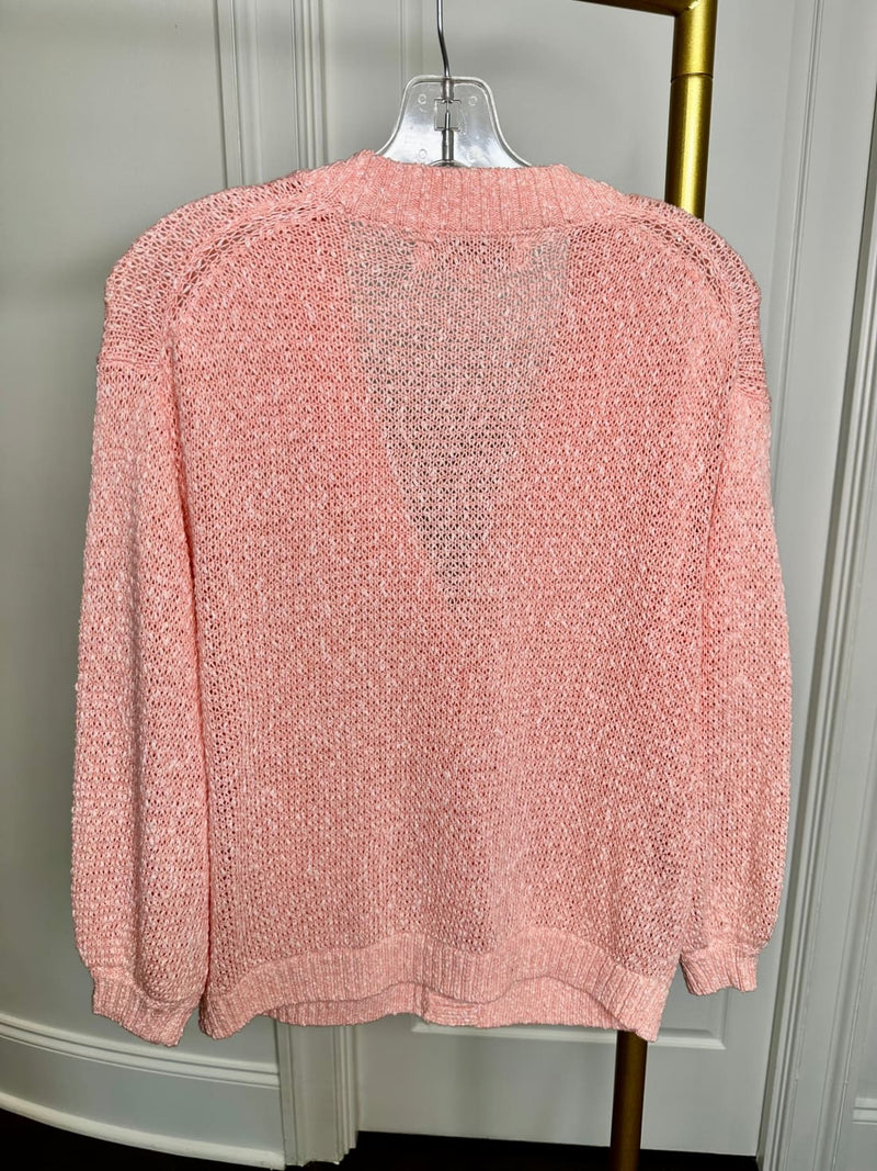 LOFT Peach 3/4 Sleeve Lightweight Summer Cardigan Sweater Medium