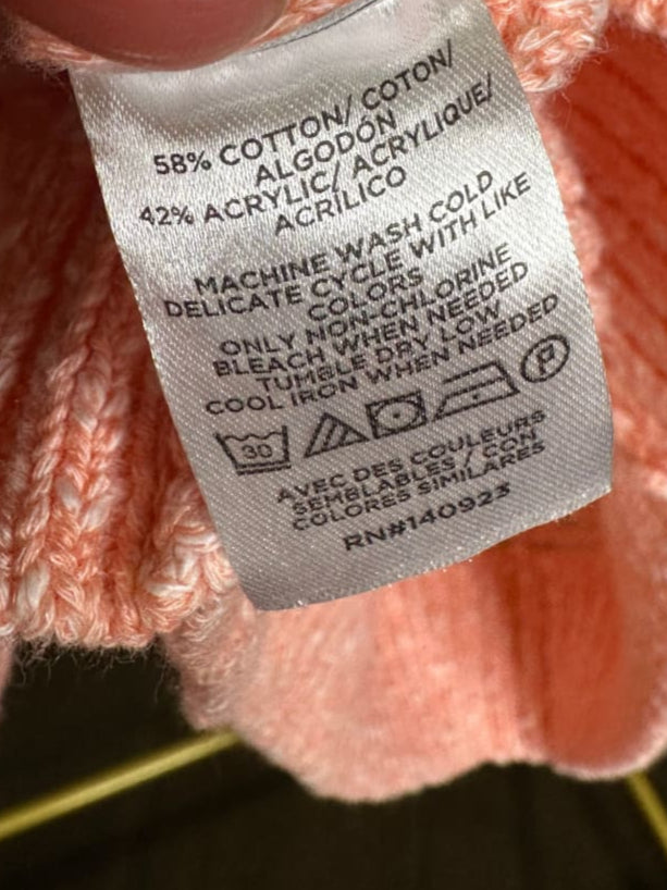 LOFT Peach 3/4 Sleeve Lightweight Summer Cardigan Sweater Medium