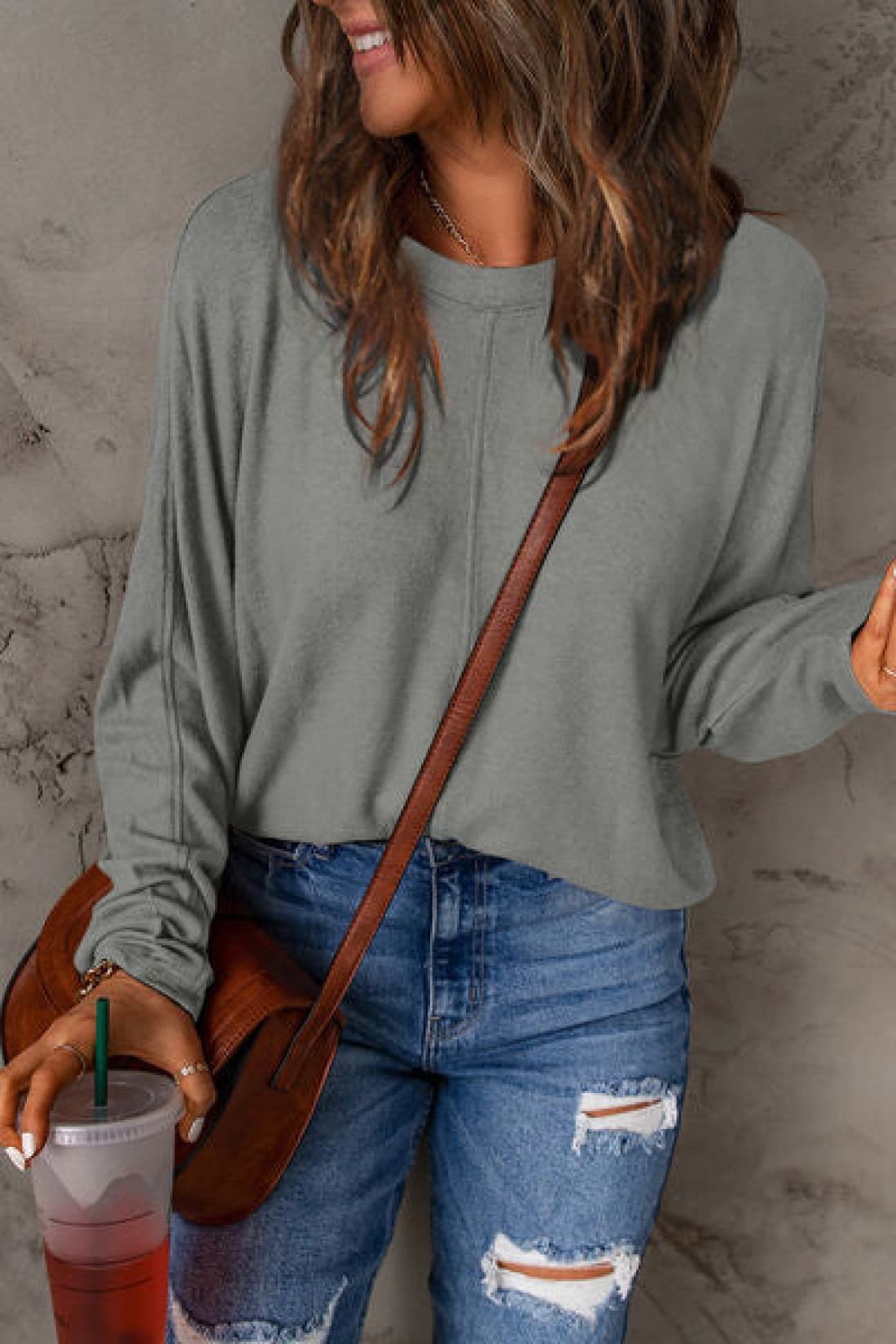 Long Sleeve Oversized Layering Tee | Long Sleeve Tops