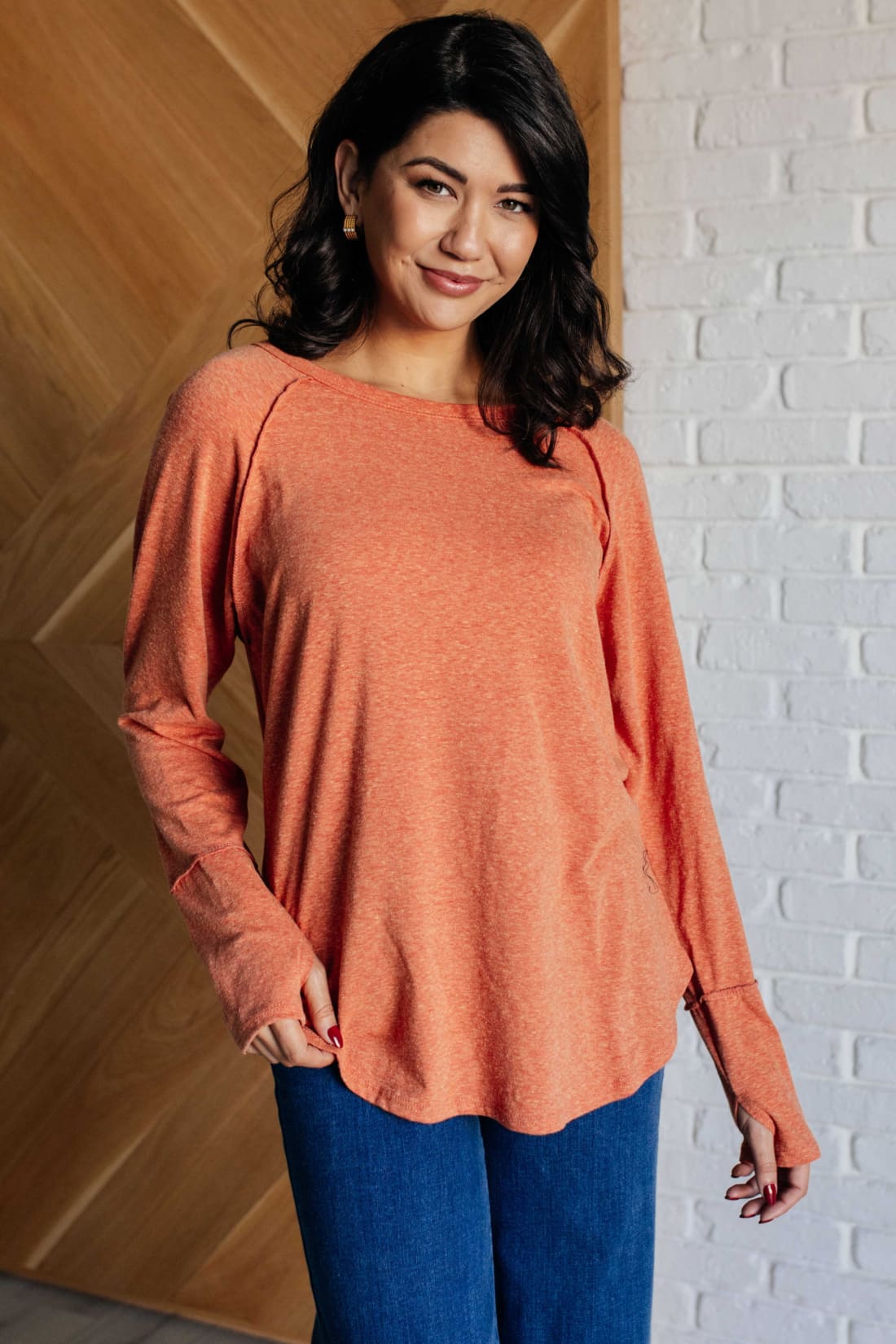 Long Sleeve Thumbhole Top | Long Sleeve Tops