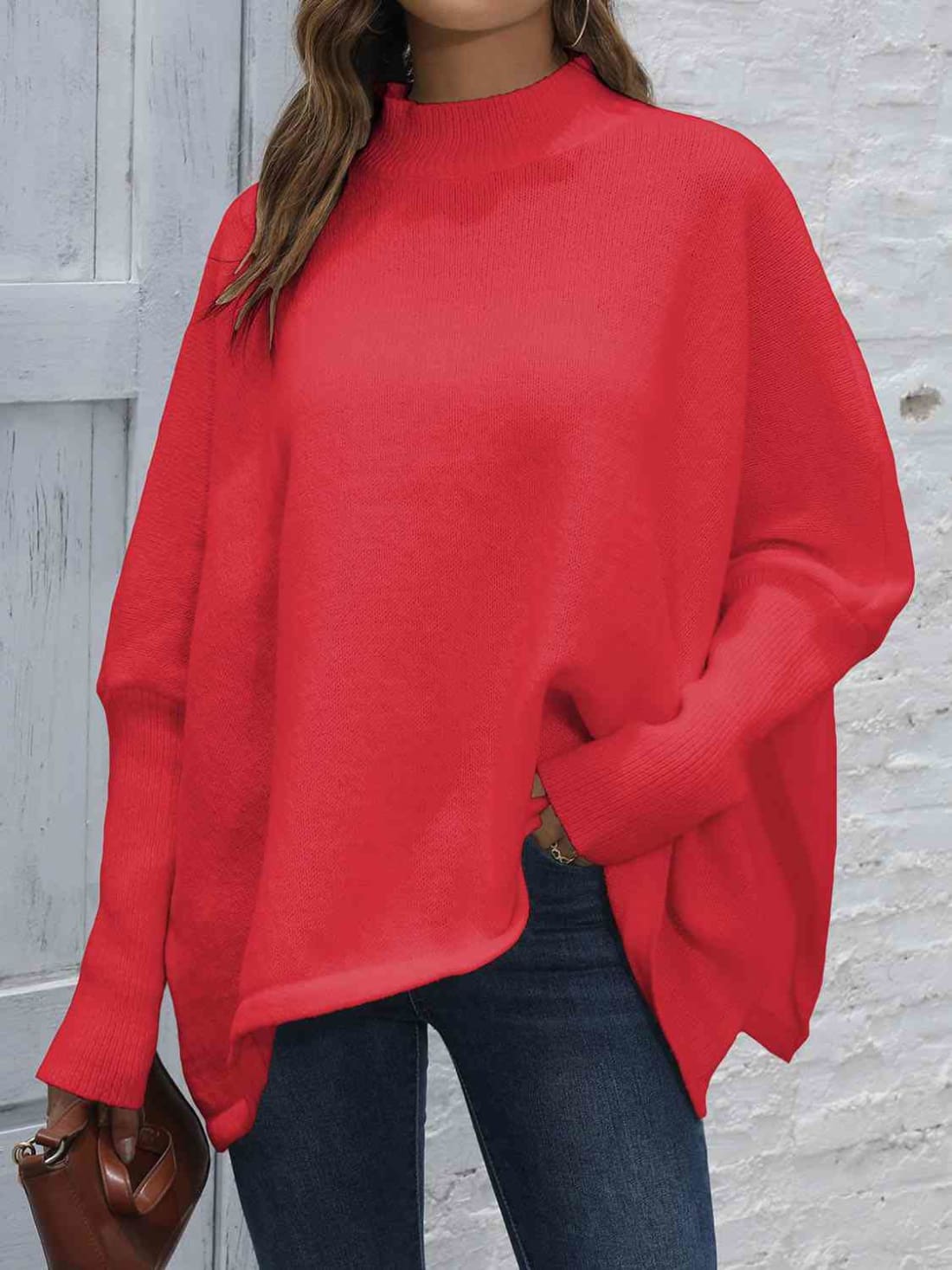 Loose Hem Plain Sweater | Sweaters & Cardigans