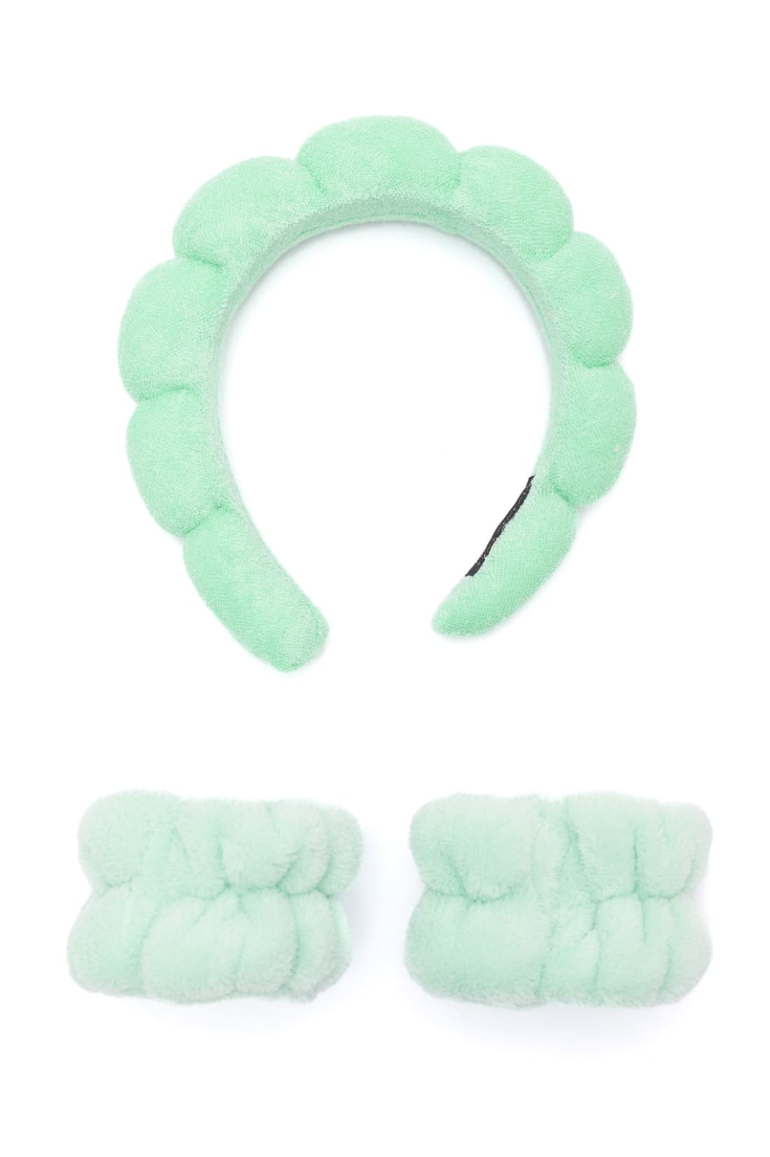 Lost in the Moment Headband and Wristband Set in Green | Health & Beauty