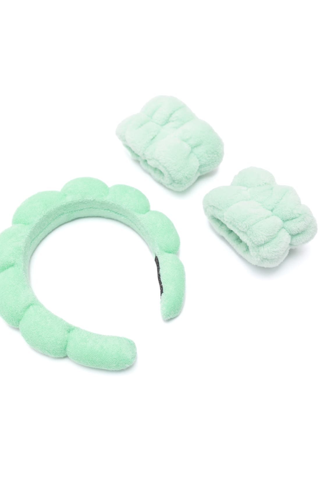 Lost in the Moment Headband and Wristband Set in Green | Health & Beauty