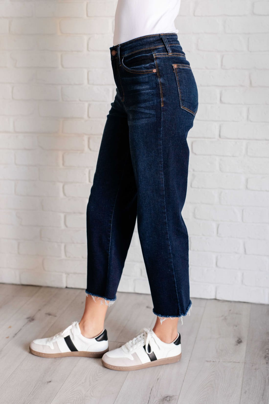 Madeline High Rise Cropped Wide Leg Jeans | Womens