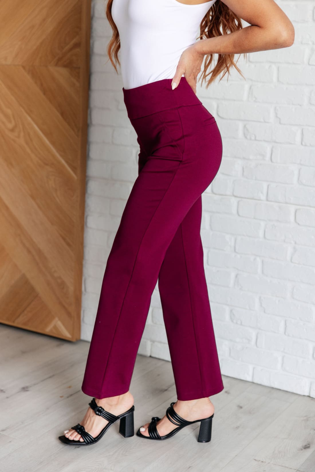 Magic Straight Pants in Wine | pants