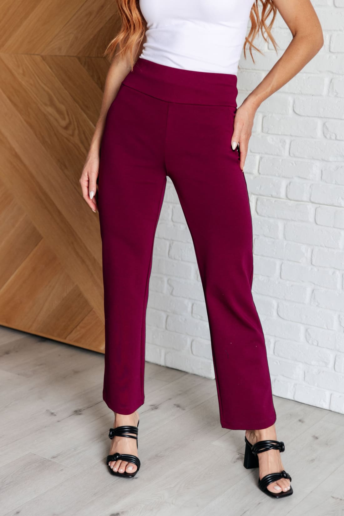 Magic Straight Pants in Wine | pants