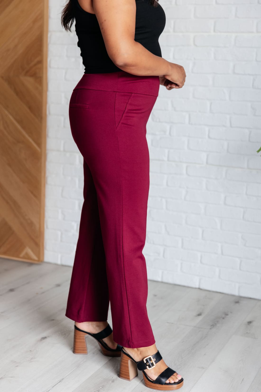 Magic Straight Pants in Wine | pants