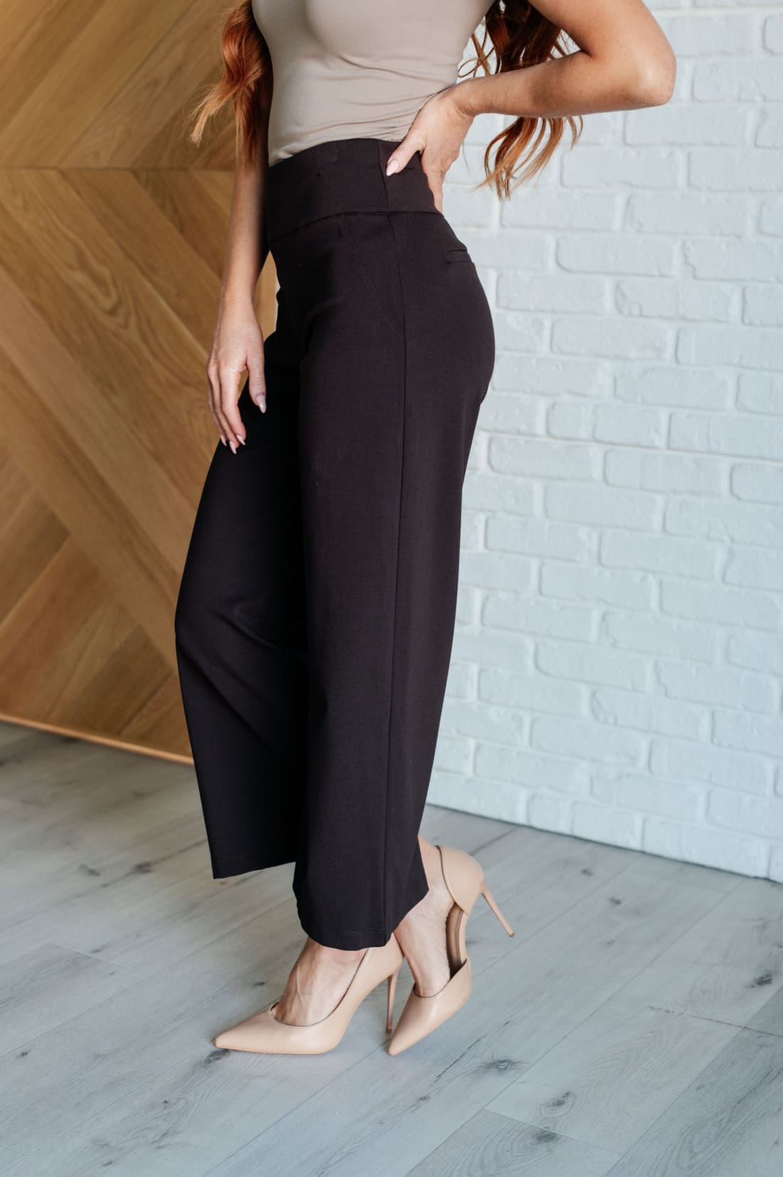 Magic Wide Leg Crop Pants in Chocolate | Pants