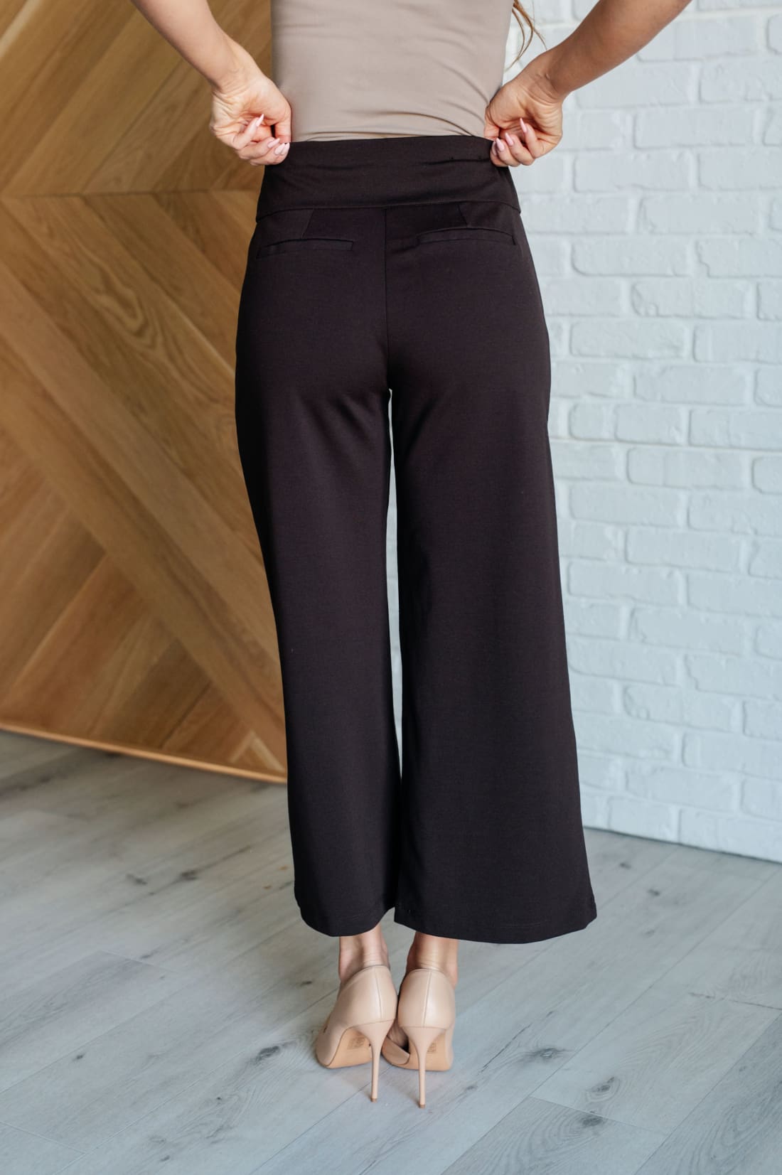 Magic Wide Leg Crop Pants in Chocolate | Pants